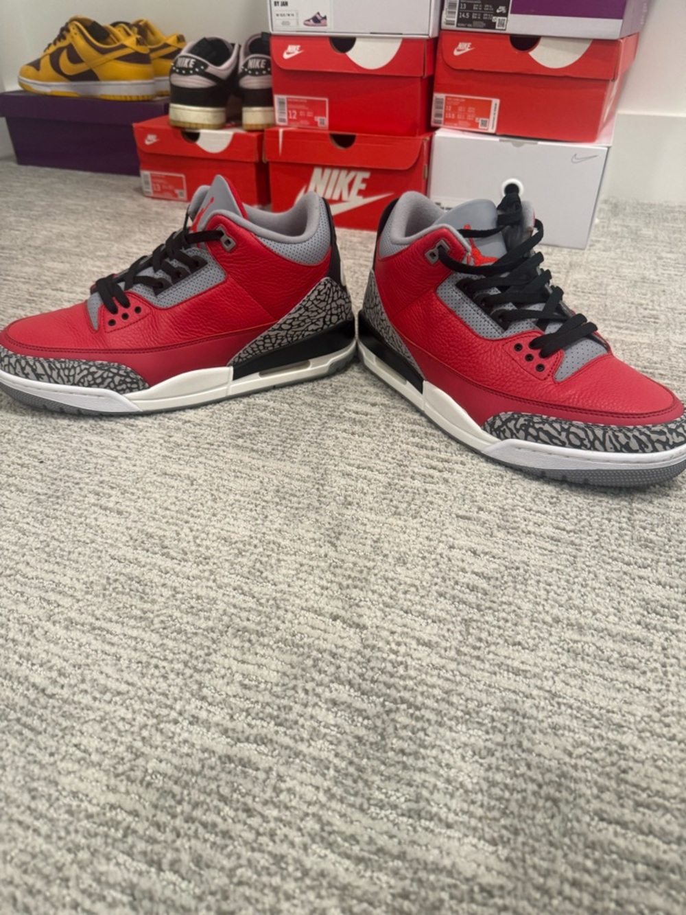 Air Jordan 3 Retro SE “Unite” Fire Red Cement Men’s Size 13